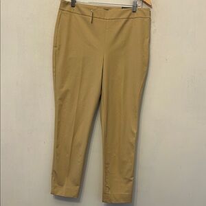 Talbots khaki Chatham ankle pants Side zip Size 12P New